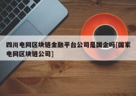 四川电网区块链金融平台公司是国企吗[国家电网区块链公司]